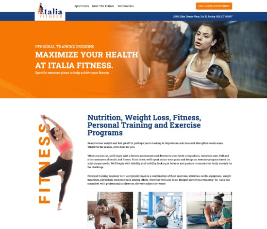 Screenshot of Italia Fitness