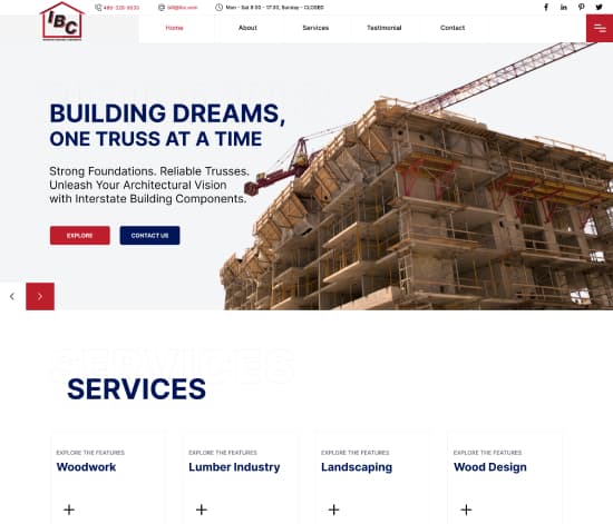 Screenshot of Interstate Building Components LLC